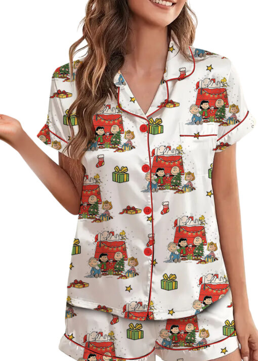 Charlie Brown Christmas Satin Pajamas Set For Women