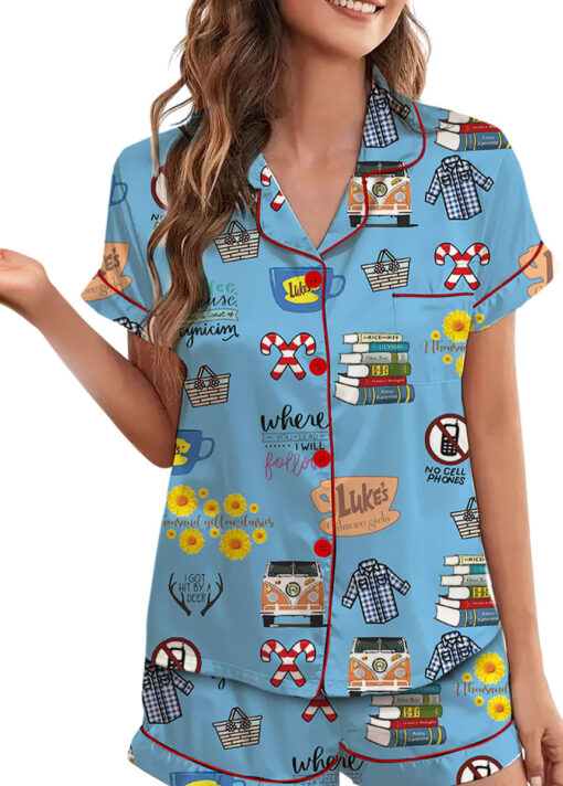 Gilmore Girls Satin Pajamas Set For Women