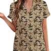 Duck Hunting Satin Pajamas Set For Women