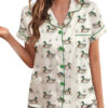 Duck Duck Goose Ducks Bamboo Satin Pajamas Set For Women