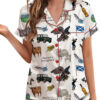 Scottish Highlands Travel Satin Pajama Set For Women