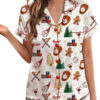 Baseball Christmas Satin Pajama Set For Women