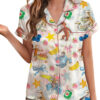 Cute Monkey Satin Pajamas Set For Women