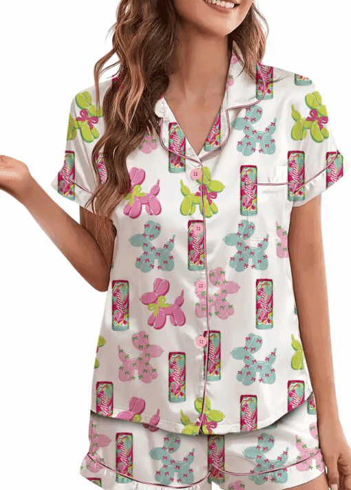 Alani Coquette Satin Pajamas Set For Women