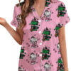 Snoopy Wicked Silky Satin Pajamas Set For Women