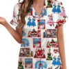 White Christmas Sisters Casual Pajama Set For Women