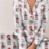 Christmas Funny Silky Satin Pajamas Set For Women