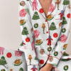 Christmas Story Silky Satin Pajama Set For Women