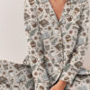 Retro Book Fantasy Satin Pajama Set For Women