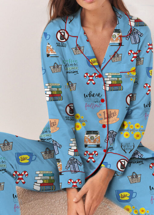 Gilmore Girls Satin Pajamas Set For Women