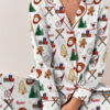 Baseball Christmas Satin Pajama Set For Women