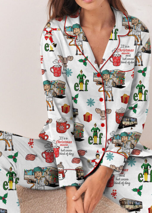 Buddy The Elf Christmas Satin Pajamas Set For Women