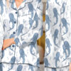 Women’s Whale Ocean Coconut Girl Jesus Beach Bachelorette Short Sleeve Satin Pajama Set