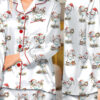 Quirky Snowman Christmas Satin Pajama Set For Women