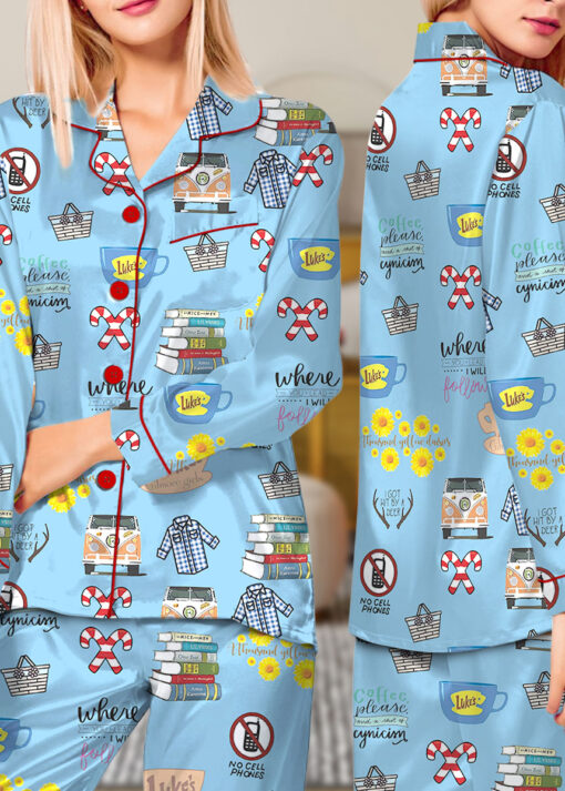 Gilmore Girls Satin Pajamas Set For Women