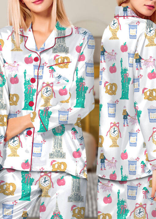 Christmas A Savior Silky Satin Pajamas Set