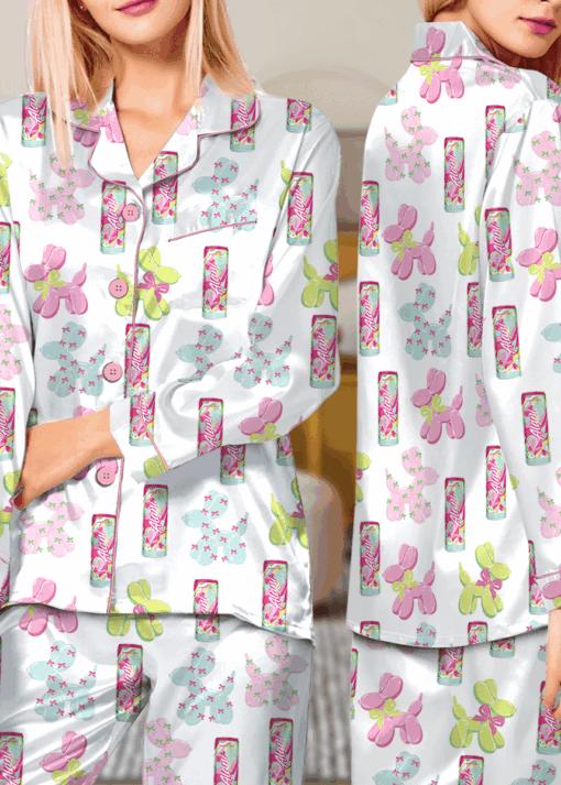 Alani Coquette Satin Pajamas Set For Women