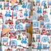White Christmas Sisters Casual Pajama Set For Women