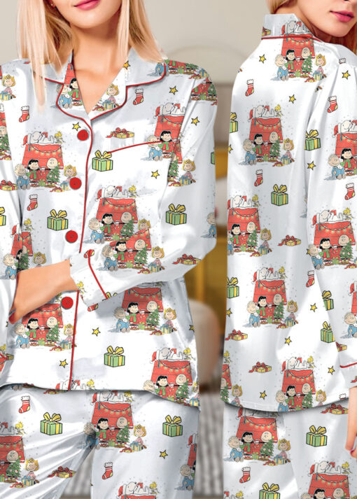 Charlie Brown Christmas Satin Pajamas Set For Women