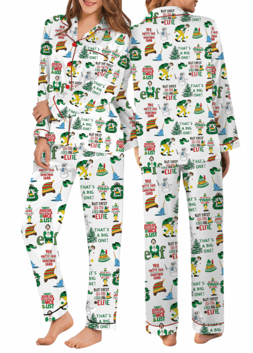 Buddy The Elf Christmas Satin Pajamas Set For Women