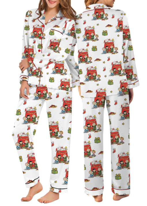 Charlie Brown Christmas Satin Pajamas Set For Women