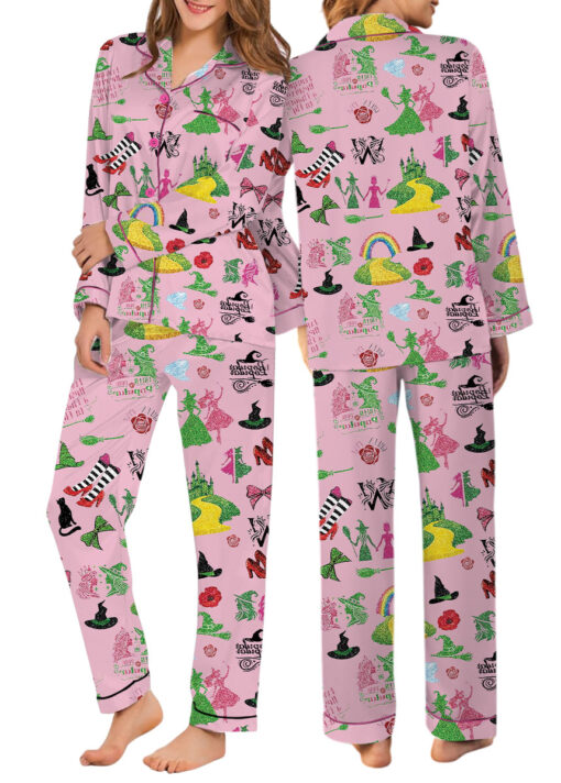 Wicked Changed For Good Satin Pajamas Set For Women - Image 17