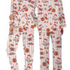Christmas Santa Goose Satin Pajama Set For Women