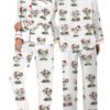 Quirky Snowman Christmas Satin Pajama Set For Women