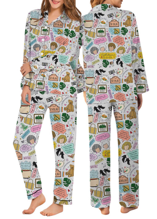 Shady Pines Retirement Home Satin Pajamas Set For Women