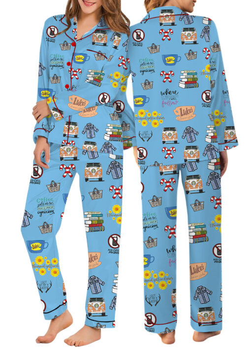 Gilmore Girls Satin Pajamas Set For Women