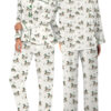 Duck Duck Goose Ducks Bamboo Satin Pajamas Set For Women