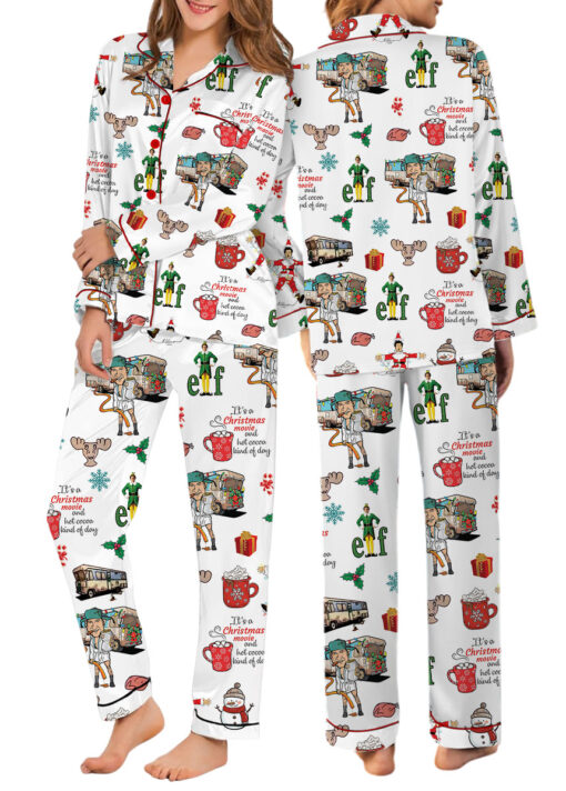 Buddy The Elf Christmas Satin Pajamas Set For Women