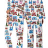 White Christmas Sisters Casual Pajama Set For Women