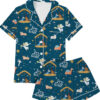 Women’s Nativity Christian Christmas Long Sleeve Satin Pajama Set