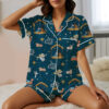 Women’s Nativity Christian Christmas Long Sleeve Satin Pajama Set