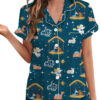 Women’s Nativity Christian Christmas Long Sleeve Satin Pajama Set