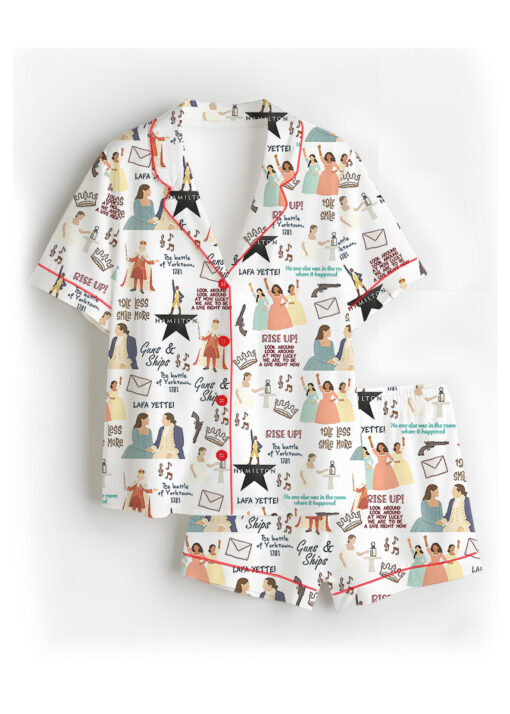 Hamilton Musical Short Satin Pajamas, Broadway Theater Pajamas, Musical Sleepwear, Alexander Hamilton Pajamas Set, Hamilton Fan Gift