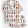The 12 Dogs Of Christmas Satin Pajamas Set For Women