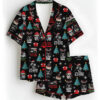 Darth Vader Santa Satin Pajamas Set, Star Wars Characters Pajamas