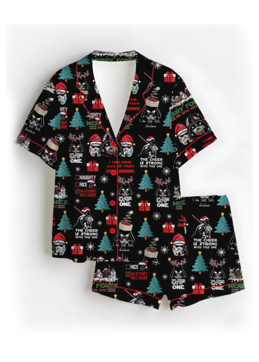 Darth Vader Santa Satin Pajamas Set, Star Wars Characters Pajamas