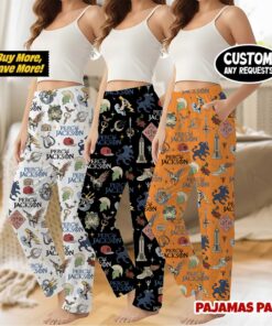 Percy Jackson & The Olympians Doodle Satin Pajamas Pants For Women