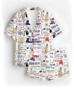 Aesthetic Star Satin Pajamas Set For Women