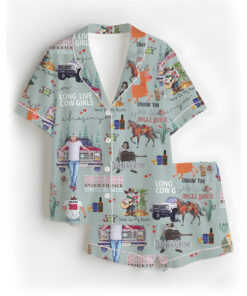 Morgan Wallen Long Live Cow Girls Satin Pajamas Set For Women