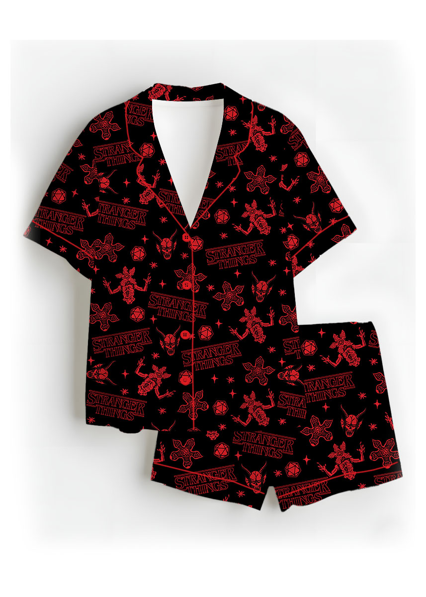 The Stranger Things Movie Satin Pajama Set For Women