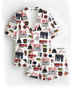 American TV Series Shirt 9-1-1 TV Show Satin Pajamas Set For Women