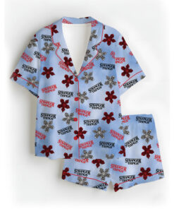 The Tranger Thing Movie Satin Pajamas Set For Women