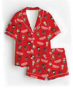 The Stranger Thing Movie Satin Pajamas Set For Women