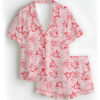 Romantic Valentine's Day Satin Pajamas Set For Women