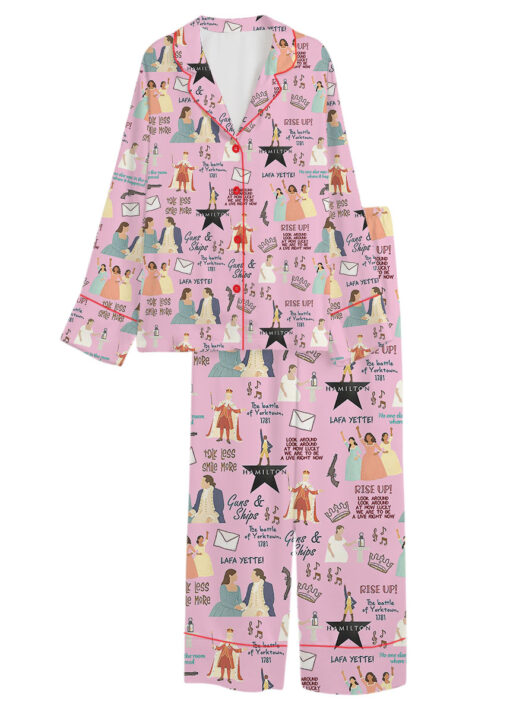 Hamilton Musical Short Satin Pajamas, Broadway Theater Pajamas, Musical Sleepwear, Alexander Hamilton Pajamas Set, Hamilton Fan Gift