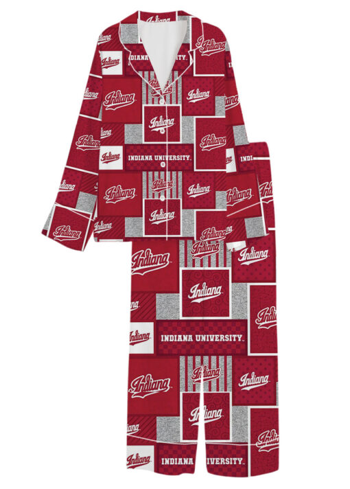 Indiana University Hoosiers Satin Pajama Set For Women - Image 8